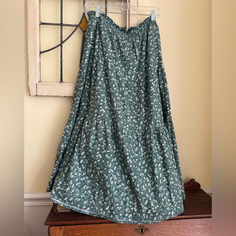 Universal Thread Blue-green Maxi A-Line Skirt